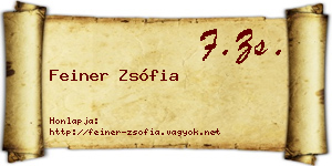 Feiner Zsófia névjegykártya