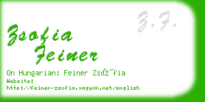 zsofia feiner business card